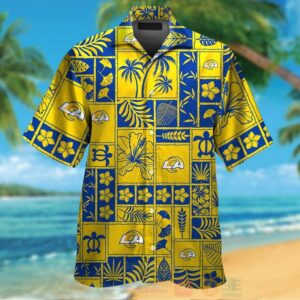 Nfl Los Angeles Rams Marine Ecology Yellow Hawaiian Shirt
