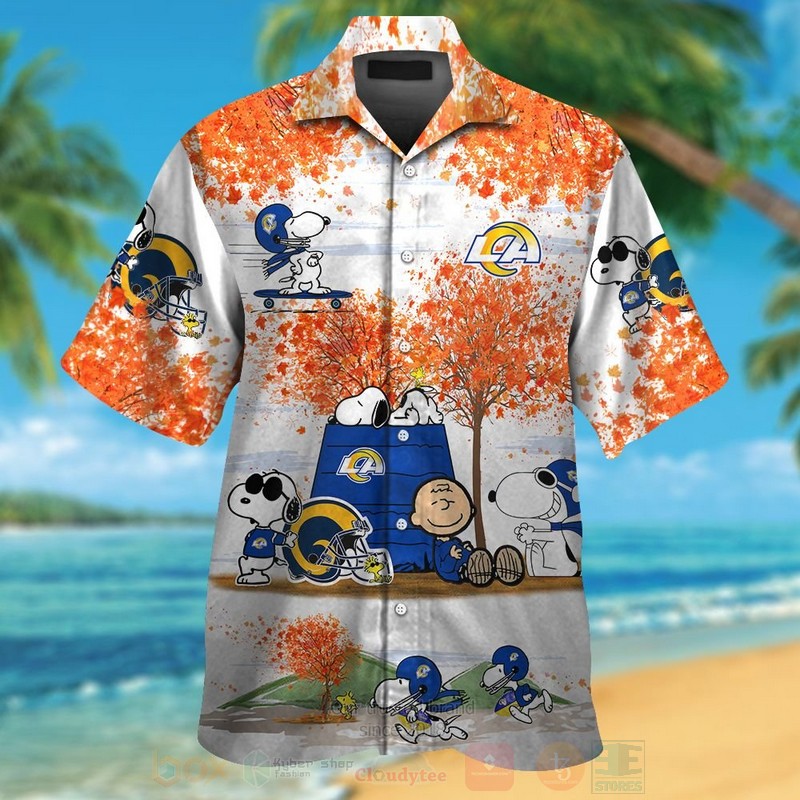 Nfl Los Angeles Rams Snoopy Autumn Hawaiian Shirt Nfl Los Angeles Rams Snoopy Autumn Hawaiian Shirt