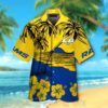 Nfl Los Angeles Rams Yellow-Blue Coconut Tree Hawaiian Shirt