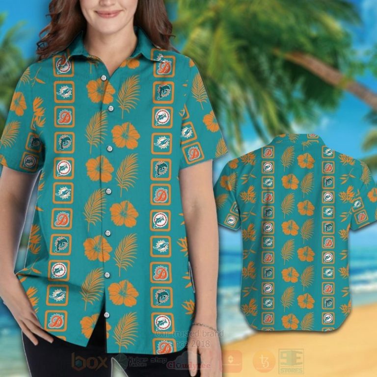 NFL_Miami_Dolphins_Aqua_Green-Orange_Hiibscus_Hawaiian_Shirt_Short_1_2-768x768-1