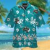 Nfl Miami Dolphins Aqua Green Hiibscus Hawaiian Shirt