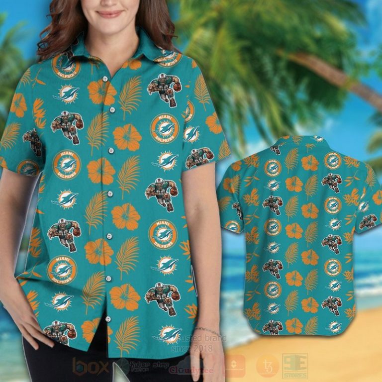 NFL_Miami_Dolphins_Aqua_Green_and_Orange_Hiibscus_Hawaiian_Shirt_Short_1_2-768x768-1