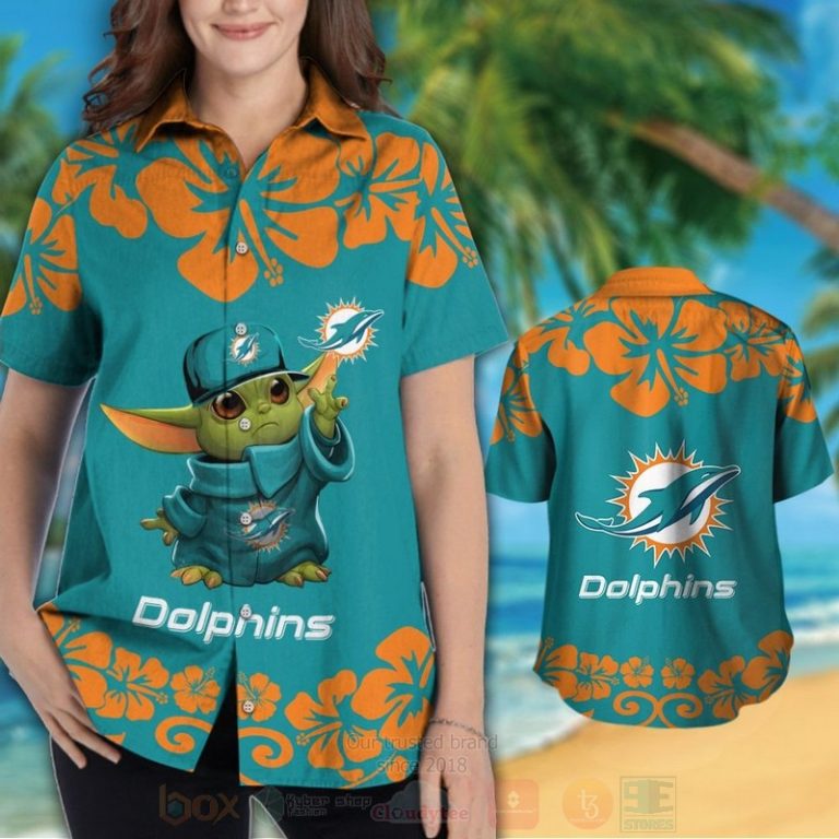 NFL_Miami_Dolphins_Baby_Yoda_Blue-Orange_Hawaiian_Shirt_Short_1_2-768x768-1