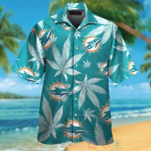 Nfl Miami Dolphins Cannabis Leaves Hawaiian Shirt