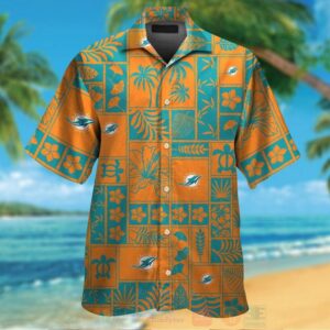 Nfl Miami Dolphins Marine Ecology Orange Hawaiian Shirt