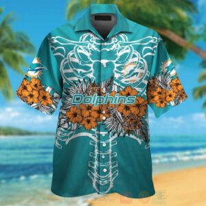 Nfl Miami Dolphins Skeleton Hawaiian Shirt