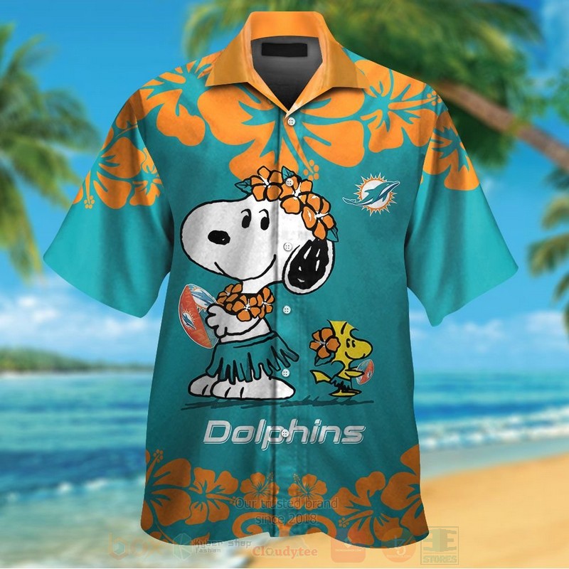 Nfl Miami Dolphins Snoopy And Woodstock Hawaiian Shirt Nfl Miami Dolphins Snoopy And Woodstock Hawaiian Shirt