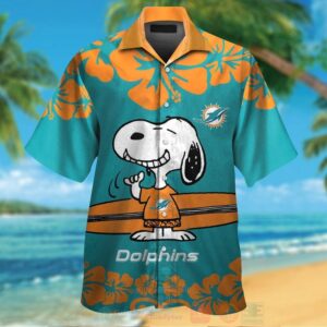 Nfl Miami Dolphins And Snoopy Hawaiian Shirt