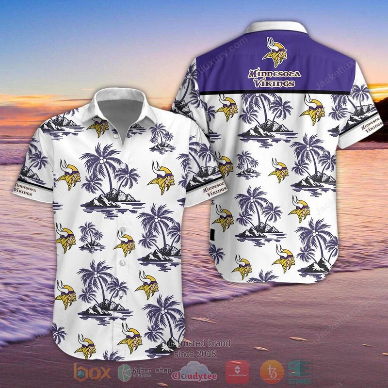 Nfl Minnesota Viking Palm Tree Hawaiian Shirt Nfl Minnesota Viking Palm Tree Hawaiian Shirt