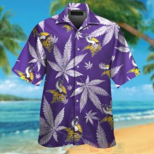 Nfl Minnesota Vikings Cannabis Leaves Hawaiian Shirt