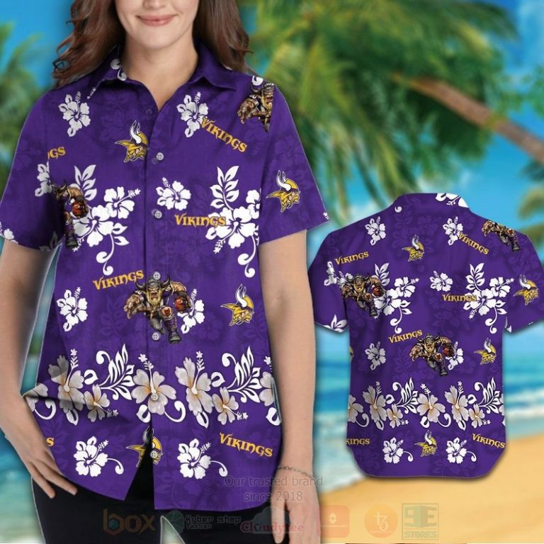 NFL_Minnesota_Vikings_Purple-White_Hiibscus_Hawaiian_Shirt_Short_1_2-768x768-1
