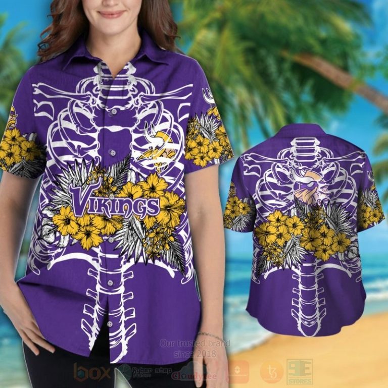 NFL_Minnesota_Vikings_Skeleton_Hawaiian_Shirt_Short_1_2-768x768-1