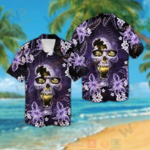 Nfl Minnesota Vikings Skull Hawaiian Shirt