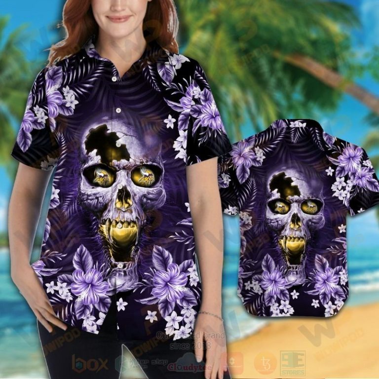 NFL_Minnesota_Vikings_Skull_Hawaiian_Shirt_Short_1_2-768x768-1