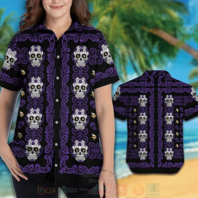 NFL_Minnesota_Vikings_Skulls_Hawaiian_Shirt_Short_1_2-768x768-1