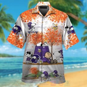 Nfl Minnesota Vikings Snoopy Autumn Hawaiian Shirt
