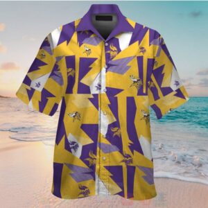 Nfl Minnesota Vikings Yellow-Purple Hawaiian Shirt