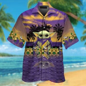 Nfl Minnesota Vikings And Baby Yoda Hawaiian Shirt