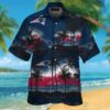 Nfl New England Patriots Black-Navy Sky Hawaiian Shirt
