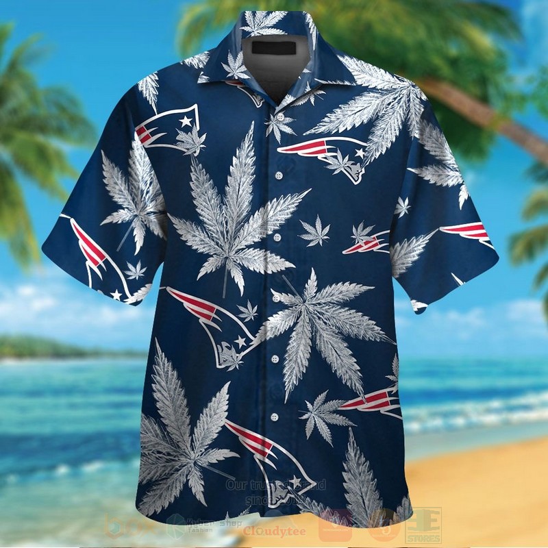 Nfl New England Patriots Cannabis Leaves Hawaiian Shirt Nfl New England Patriots Cannabis Leaves Hawaiian Shirt