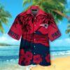 Nfl New England Patriots Red-Navy Coconut Tree Hawaiian Shirt