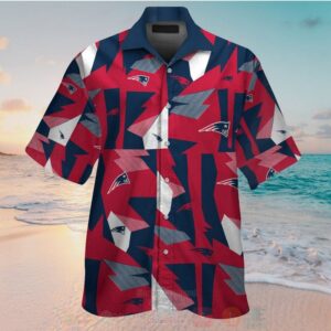 Nfl New England Patriots Red-Navy Hawaiian Shirt
