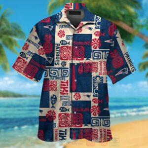 Nfl New England Patriots White-Navy Pineapple Hawaiian Shirt