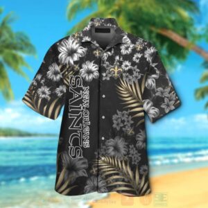 Nfl New Orleans Saints Black Hawaiian Shirt