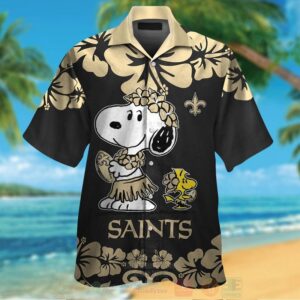 Nfl New Orleans Saints Snoopy And Woodstock Hawaiian Shirt