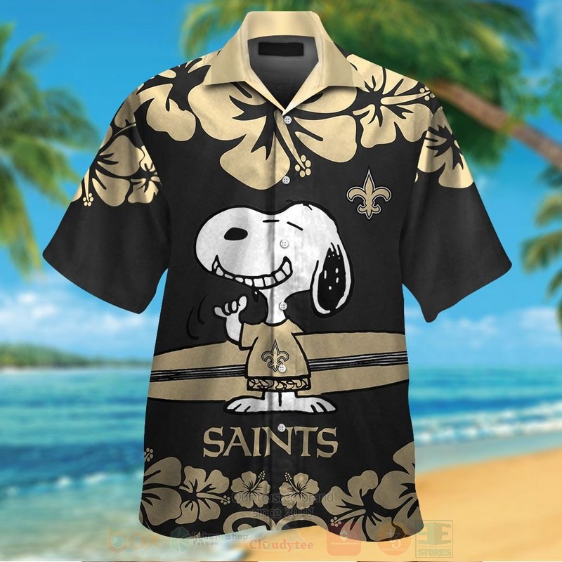 Nfl New Orleans Saints And Snoopy Hawaiian Shirt Nfl New Orleans Saints And Snoopy Hawaiian Shirt