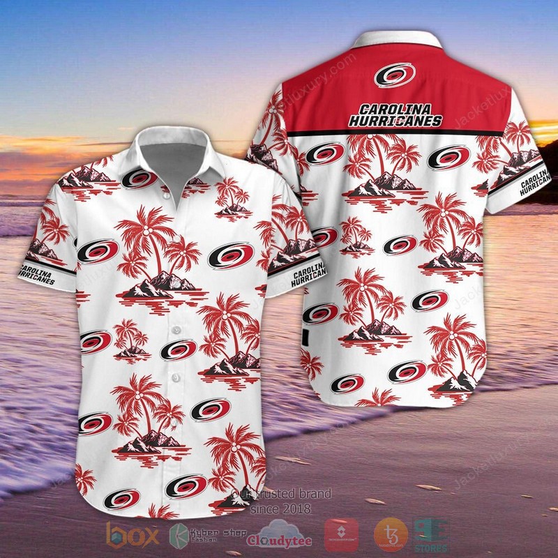 Nhl Carolina Hurricanes Palm Tree Hawaiian Shirt Nhl Carolina Hurricanes Palm Tree Hawaiian Shirt
