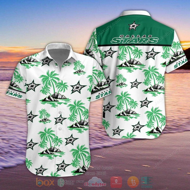 Nhl Dallas Stars Palm Tree Hawaiian Shirt Nhl Dallas Stars Palm Tree Hawaiian Shirt