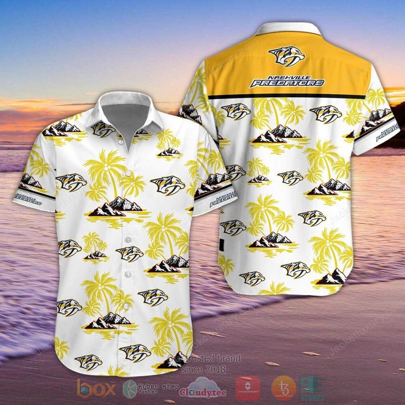 Nhl Nashville Predators Palm Tree Hawaiian Shirt Nhl Nashville Predators Palm Tree Hawaiian Shirt