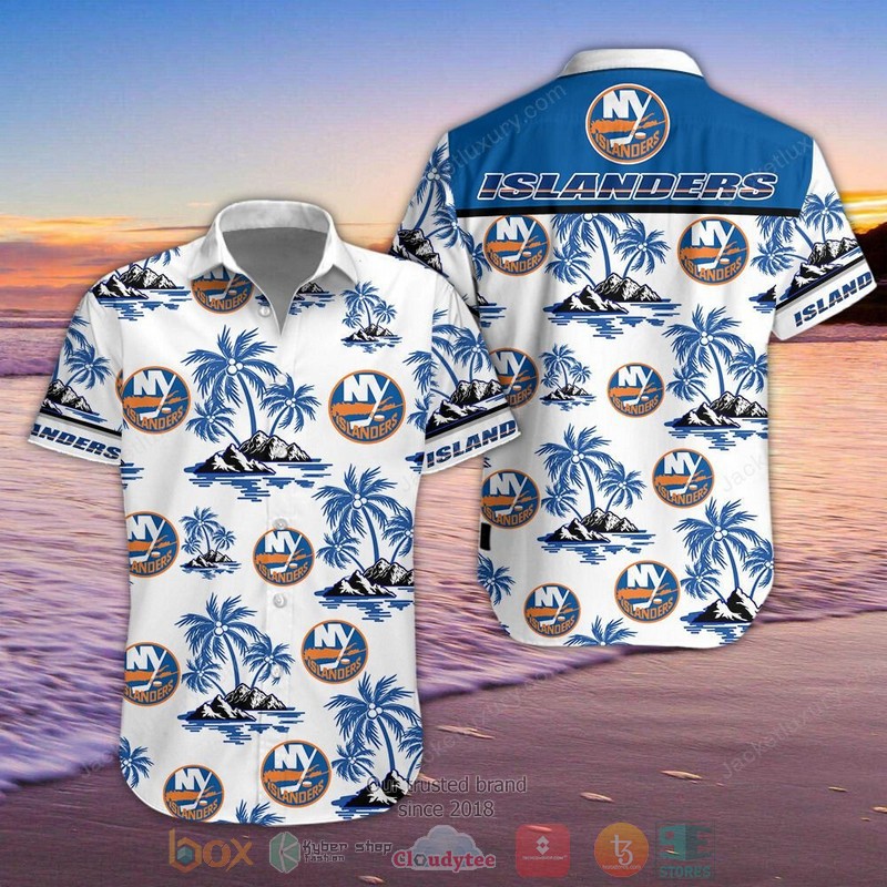 Nhl New York Islanders Palm Tree Hawaiian Shirt Nhl New York Islanders Palm Tree Hawaiian Shirt