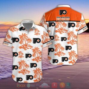 Nhl Philadelphia Flyers Palm Tree Hawaiian Shirt