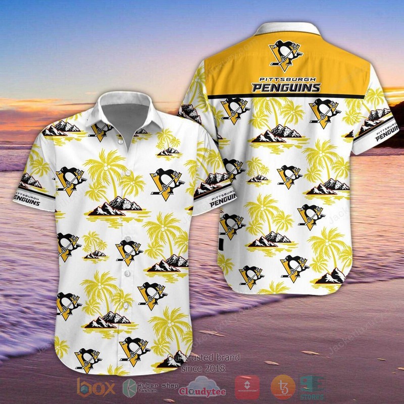 Nhl Pittsburgh Penguins Palm Tree Hawaiian Shirt Nhl Pittsburgh Penguins Palm Tree Hawaiian Shirt