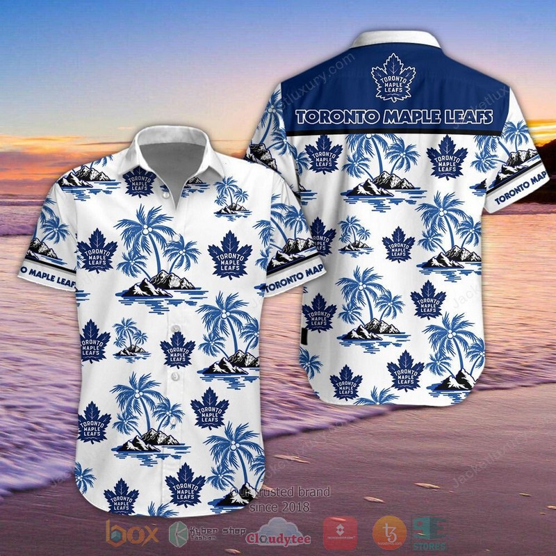 Nhl Toronto Maple Leafs Palm Tree Hawaiian Shirt Nhl Toronto Maple Leafs Palm Tree Hawaiian Shirt
