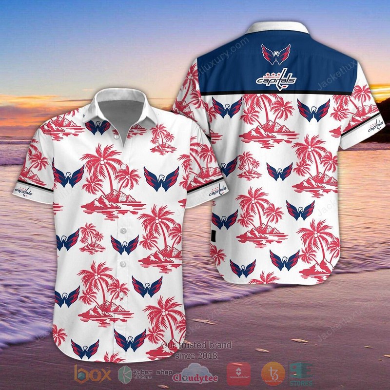 Nhl Washington Capitals Palm Tree Hawaiian Shirt Nhl Washington Capitals Palm Tree Hawaiian Shirt