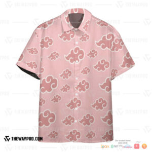 Naruto Pink Akatsuki Pattern Hawaiian Shirt