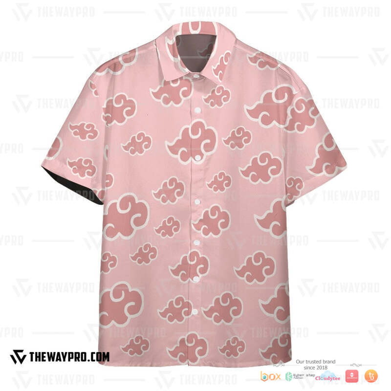 Naruto Pink Akatsuki Pattern Hawaiian Shirt Naruto Pink Akatsuki Pattern Hawaiian Shirt