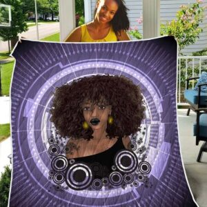 Natural Melaninpopin Quilt - Sexy Afro Melanin Poppin Black Women Quilt Quilt Single