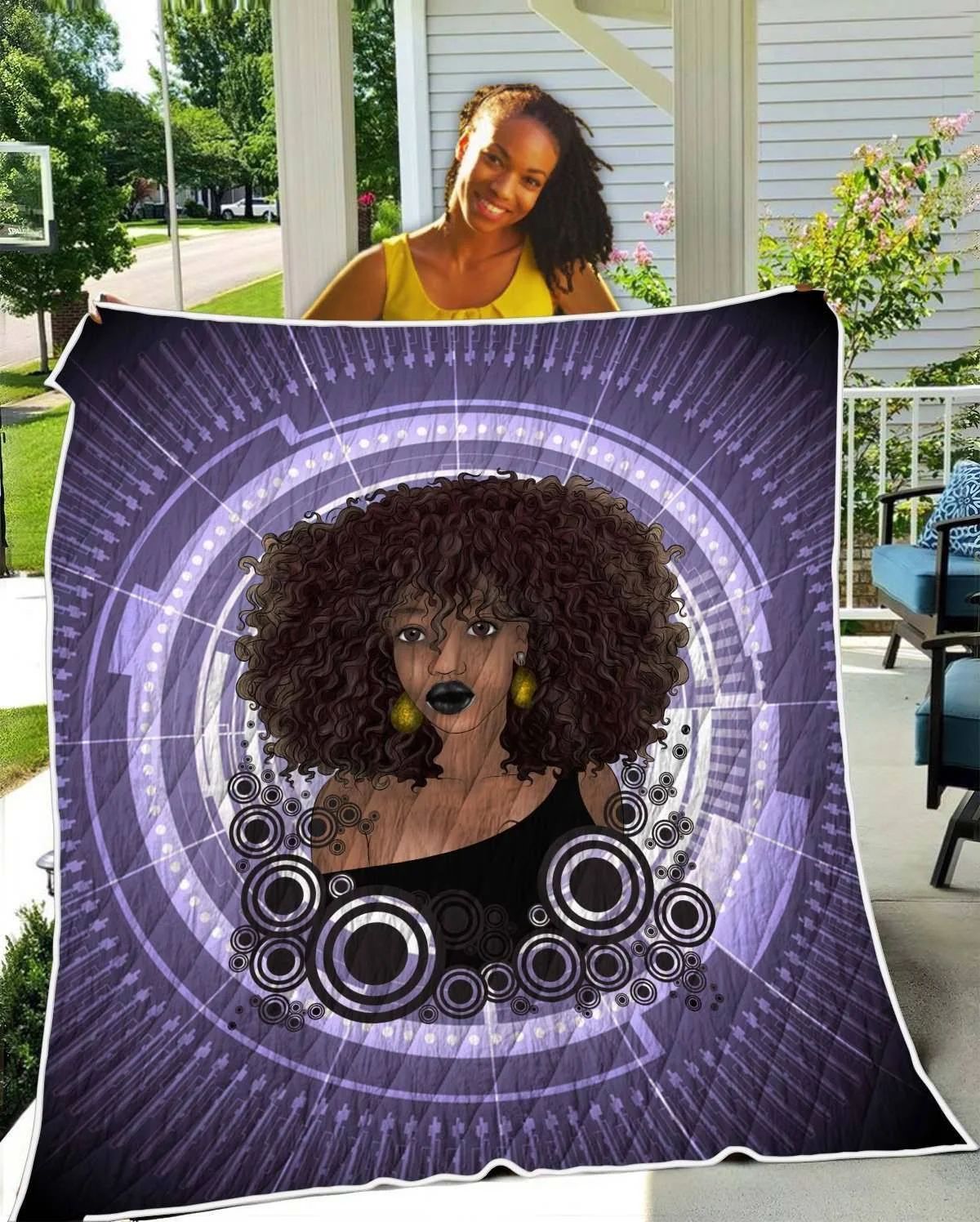 Natural Melaninpopin Quilt - Sexy Afro Melanin Poppin Black Women Quilt Quilt Single Natural Melaninpopin Quilt - Sexy Afro Melanin Poppin Black Women Quilt Quilt Single