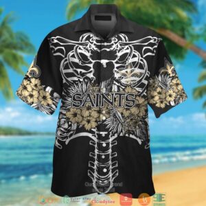 New Orleans Saints Backbone Hibisucs Hawaiian Shirt