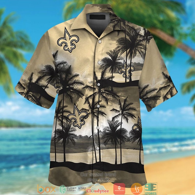 New Orleans Saints Coconut Island Ocean Hawaiian Shirt New Orleans Saints Coconut Island Ocean Hawaiian Shirt