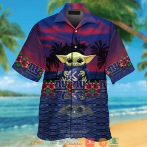 New York Giants Baby Yoda Hawaiian Shirt