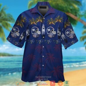 New York Giants Coconut Navy Hawaiian Shirt