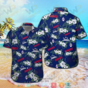 New York Giants Hibiscus Flower Hawaiian Shirt
