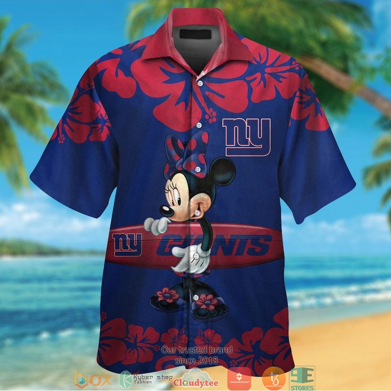 New York Giants Minnie Mouse Hawaiian Shirt New York Giants Minnie Mouse Hawaiian Shirt