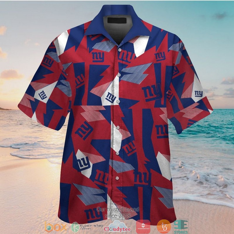 New York Giants Red Navy Blue Hawaiian Shirt New York Giants Red Navy Blue Hawaiian Shirt