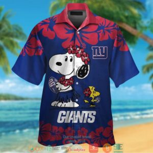 New York Giants Snoopy Hawaiian Shirt
